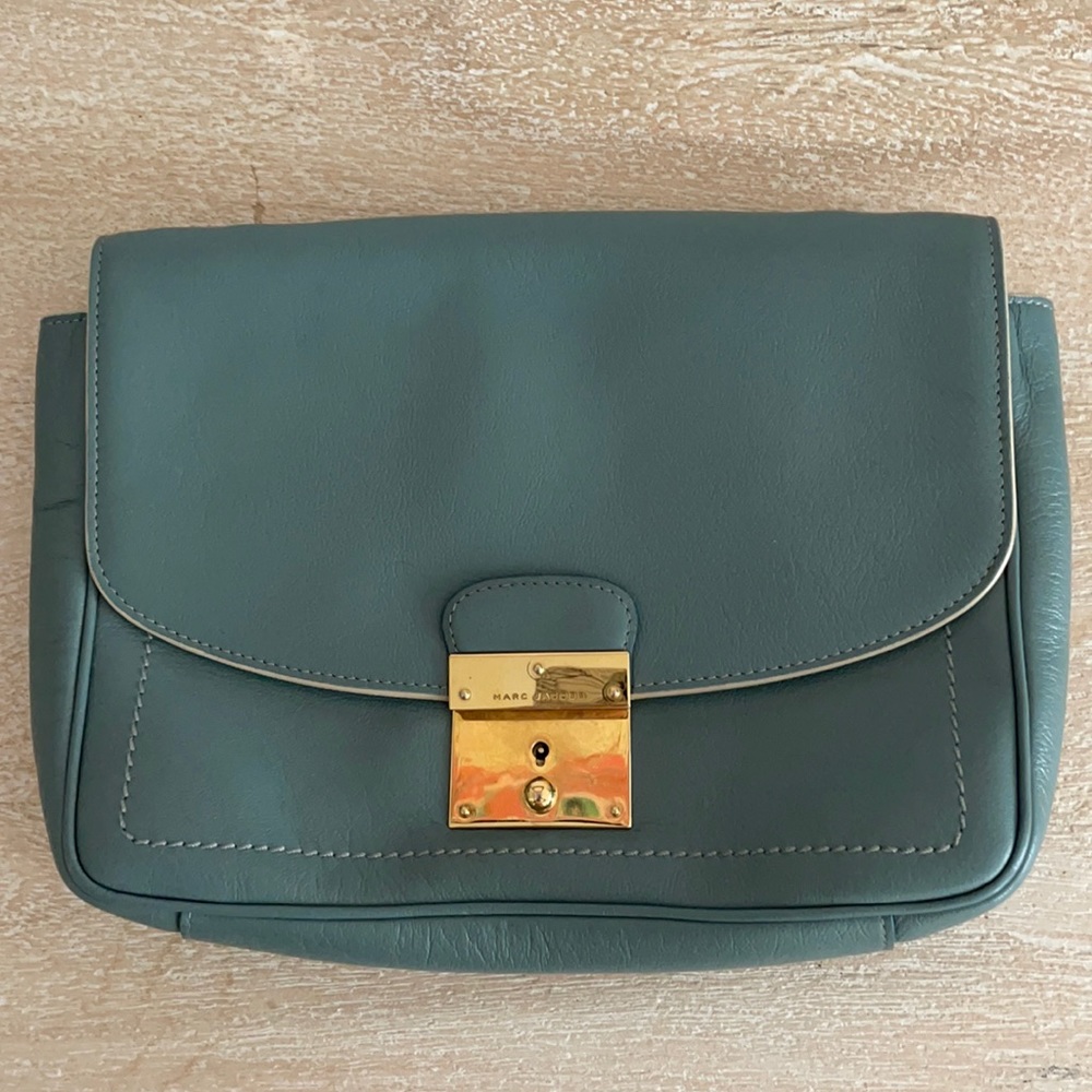 Vintage leather baby blue Marc Jacobs handbag